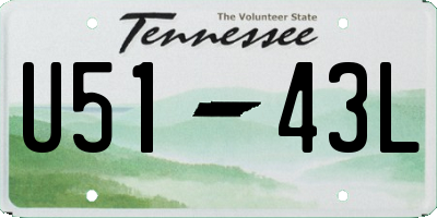 TN license plate U5143L