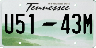 TN license plate U5143M