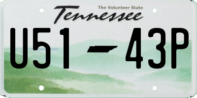 TN license plate U5143P