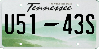 TN license plate U5143S