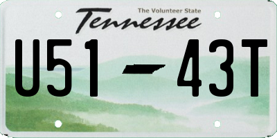 TN license plate U5143T