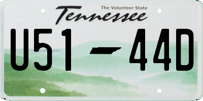 TN license plate U5144D