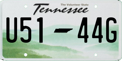 TN license plate U5144G