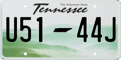TN license plate U5144J