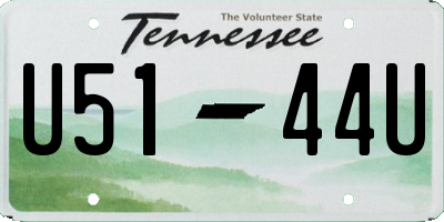 TN license plate U5144U