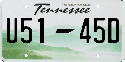 TN license plate U5145D