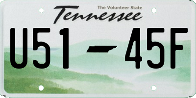 TN license plate U5145F