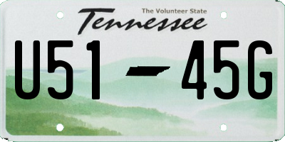 TN license plate U5145G