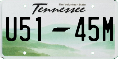 TN license plate U5145M