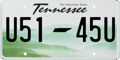 TN license plate U5145U