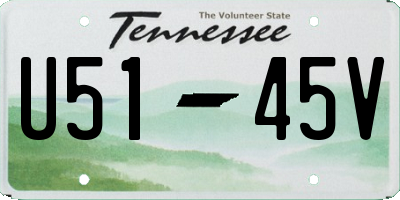 TN license plate U5145V