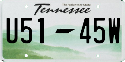 TN license plate U5145W
