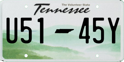 TN license plate U5145Y