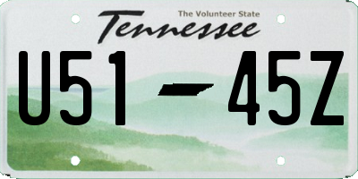TN license plate U5145Z
