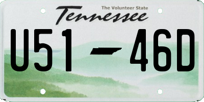 TN license plate U5146D