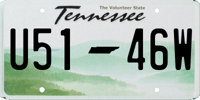 TN license plate U5146W