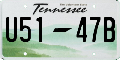 TN license plate U5147B