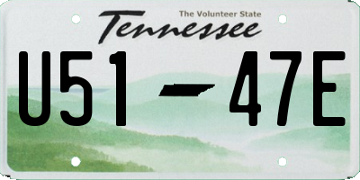 TN license plate U5147E