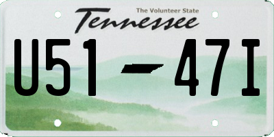 TN license plate U5147I