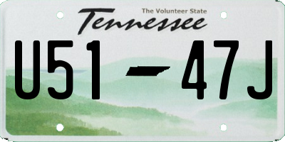 TN license plate U5147J
