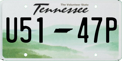 TN license plate U5147P