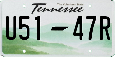 TN license plate U5147R