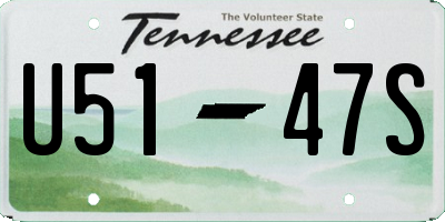 TN license plate U5147S