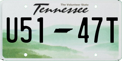 TN license plate U5147T