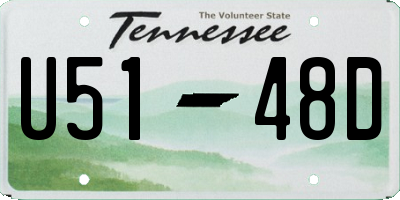 TN license plate U5148D