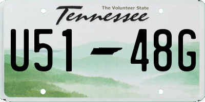 TN license plate U5148G