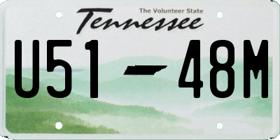TN license plate U5148M