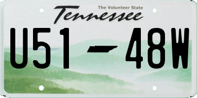 TN license plate U5148W