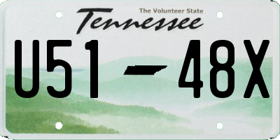 TN license plate U5148X