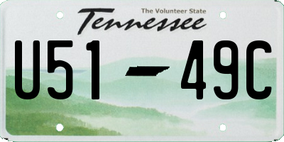 TN license plate U5149C