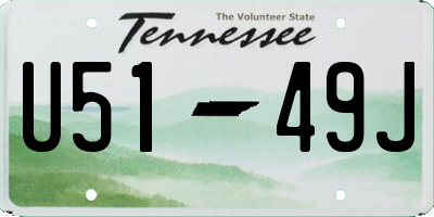 TN license plate U5149J