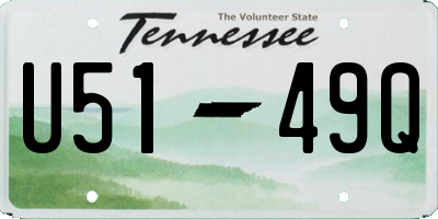 TN license plate U5149Q