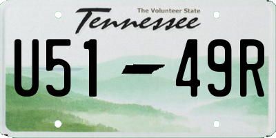 TN license plate U5149R