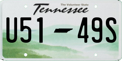 TN license plate U5149S