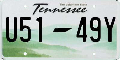 TN license plate U5149Y