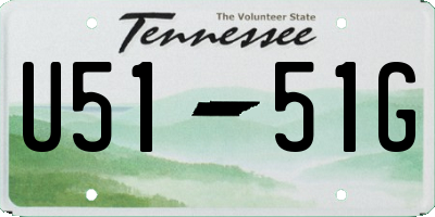 TN license plate U5151G