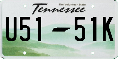 TN license plate U5151K