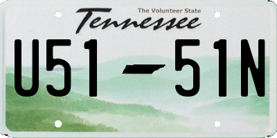 TN license plate U5151N