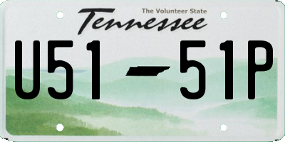 TN license plate U5151P