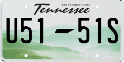 TN license plate U5151S
