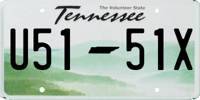 TN license plate U5151X