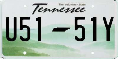 TN license plate U5151Y