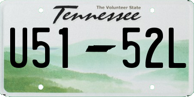 TN license plate U5152L