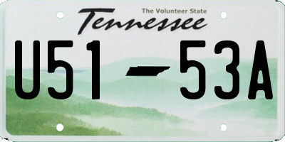 TN license plate U5153A