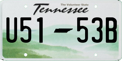 TN license plate U5153B