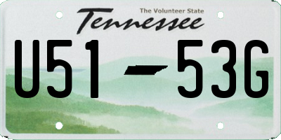 TN license plate U5153G